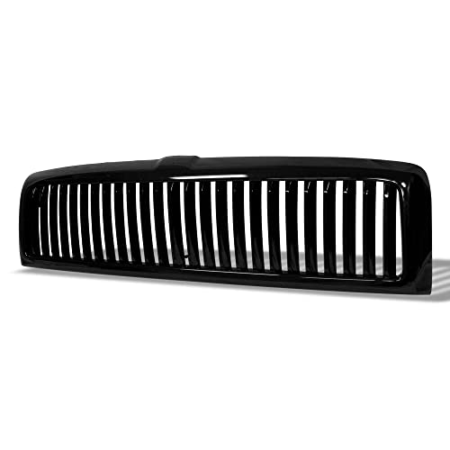 Black Vertical Front Hood Bumper Grill Grille ABS For 94-01 Dodge Ram 1500/94-02 2500/3500
