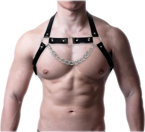 Herren Leder Harness Herren Gay Body Chest Fetish Punk Chest Strap Gothic Harness Bondage Fesseln Erotic Men Gay Fetish Sexy Chest Harness Punk Gothic Slave Bondage