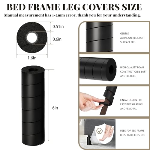 Image of BADAO 4pcs Bed Frame Feet Protectors,4pcs No Sticker Models Bumper Corners, Suitable for Home Seat Belts DIY Self-Adhesive Glow-in-The-Dark Stickers