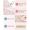 BAGSMART Hanging Jewelry Organizer Storage Roll with Hanger Metal Hooks Double-Sided Jewelry Holder for Earrings, Necklaces, Rings on Closet, Wall, Door, 1 piece, Extra Large, Pink