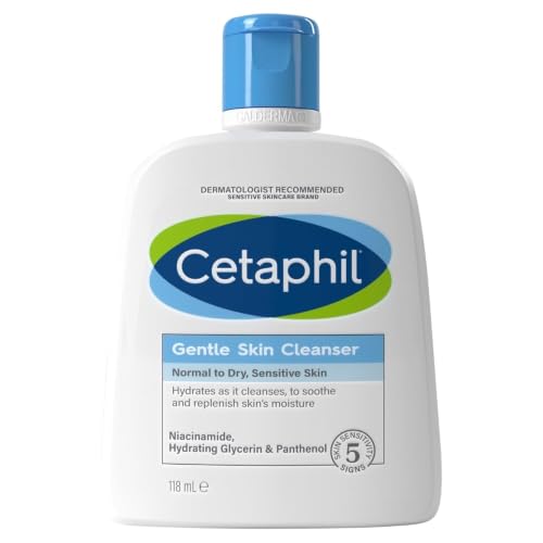 Cetaphil Gentle Skin Cleanser Travel-Size 118ml Soap-Free Face & Body Wash Hydrates Dry Normal & Sensitive Skin With Niacinamide Vegan Friendly Packaging May Vary