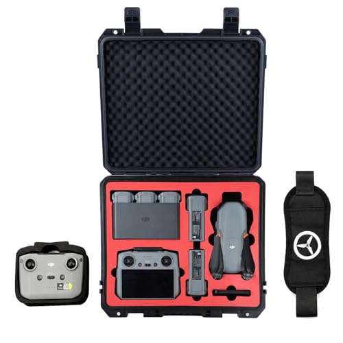Drogear Waterproof Carrying Case for DJI Air 3S Fly More Combo Hard Protective Case for Air 3S Drone RC2 Controller Batteries Charging Hub and Accessories Shockproof Dustproof Travel Storage Case