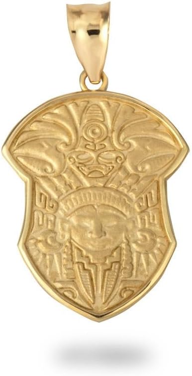 Mayan Tribe Shield pendant Aztec 10K Gold Parent