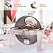 ROVSUN Roll Top Chafing Dish Buffet Set,6 QT Round Stainless Steel Chafer for Catering,Buffet Servers and Warmers Set with Glass Window for Weddings Party