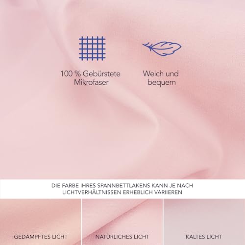 Dreamzie - Spannbettlaken 90x200cm - 100% Mikrofaser - Steghöhe 35cm – Ansicht 4