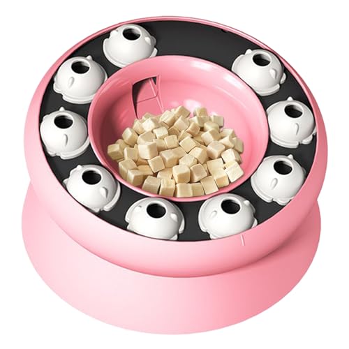 キャットスローフィーダー - 回転式 猫用 リックボウル 給餌器 | ドライフード用インタラクティブ食器 早食い防止 室内外対応 家庭用 旅行用