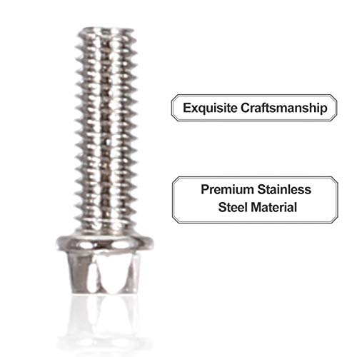 OWSOO Parafusos de aço inoxidável 50PCS M2 com ferramenta de chave para carro de rastreador RC Jante