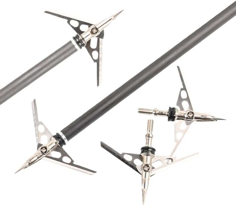 15pcs Hunting Arrowhead 100grain Archery Broadhead Tips for Bow Arrow Shooting Accessory