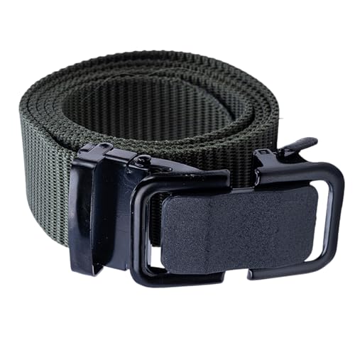 Men's Woven Waist Belt Automatic Buckle Nylon Webbing with Automatic Belt for Outdoor Activities and Work