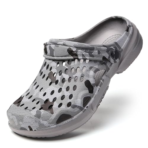 Image of SECHRITE Clogs for Men Garden Shoes Water Sandals Mens Mules and Clogs Shower Slippers Waterproof Summer Slides