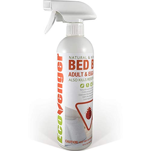 Natural Bed Bug Killer (16OZ) by EcoVenger− 100% Kill Efficacy− Kills All Stages on Contact− Kills Resistant Bugs− Kills Eggs− 14 Day Residual Protection− EcoFriendly & Non-toxic– Child & Pet Friendly