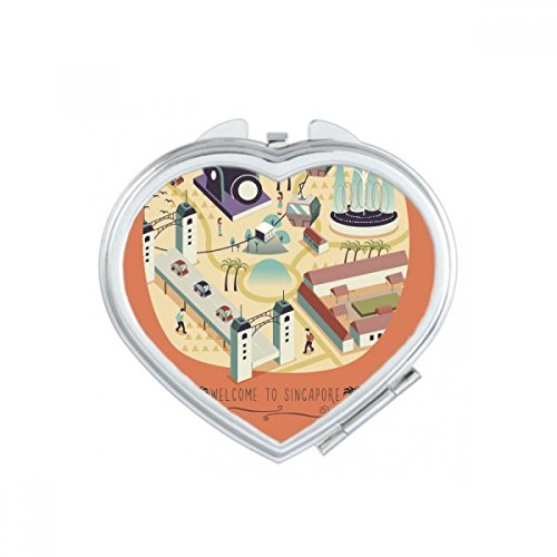 Miroir mignon Singapour pagode petit cadeau souvenir original - 2