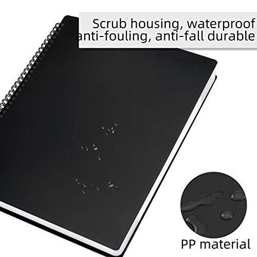 Irich A4 Music Sheet Chormappe, Wasserdicht Kunststoff 60 Hüllen Registermappen, Schnell & Bequem Notenmappe für Musikpartitur,File, Papier, Akten (30 Fächer, 32 * 24CM, Schwarz)