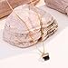 Milan Chiva 14K Gold Plated Black Agate Stacked Necklace for Women, Dainty Trendy Non Tarnish Pendant Charm Necklaces Fashion Jewelry for Women Waterproof MNS-1012BK