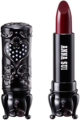 ANNA SUI Black Lipstick Rouge S - Vibrant Color That Lasts All-Day - Moisturizes - Allows for Effortless Application - 405 Cherry Red - 0.12 oz.