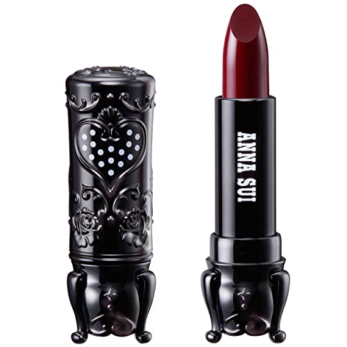 Anna Sui Black Lipstick Rouge S - Vibrant Color That Lasts All-Day - Moisturizes - Allows For Effortless Application - 405 Cherry Red - 0.12 Oz. #TOP3