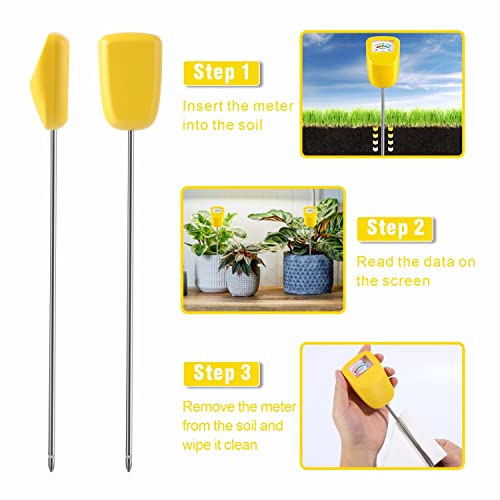 Tftek Soil Moisture Meter Long Stem Deep Use, Plant Hygrometer, Water Monitor Tester, For Garden, Flower Pots, Lawn, 2 Pack #TOP3