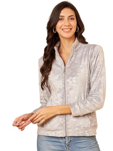 Image of Modeve Floral Printed Stand Collar Lightweight Tailored Jacket