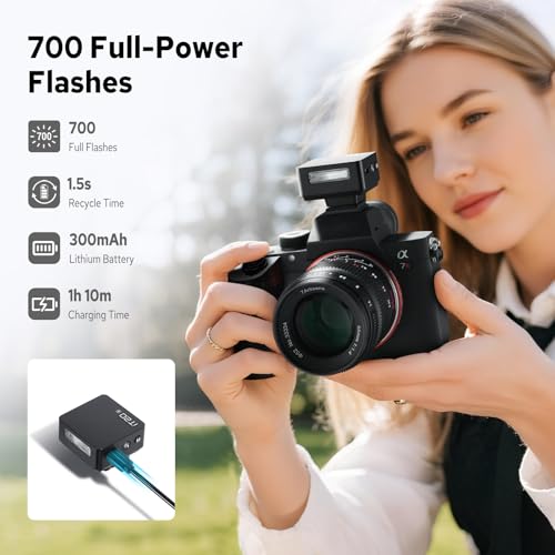 Image of Godox iT20 iT20-S Flash for Sony, Mini TTL Flash with Intuitive Screen, 1.5s Recycle, 700 Full Power Flashes, USB-C Charge, Built-in Battery, GODOX iT20S iT20 S Pocket Flash Speedlight (Black)