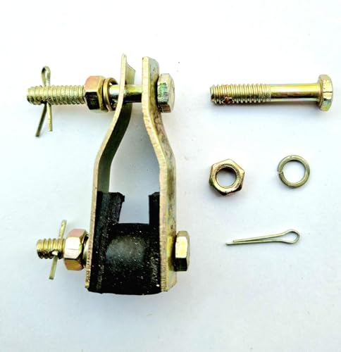 Image of Heavy Duty Steel Rubber Ceiling Fan Clamp With Special Fan Rod Nut Bolt & Locking Pins Fan To Ceiling Hook Attachment Clamp (Pack of 1) SILVER