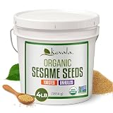 Organic Toasted Sesame Seeds (Unhulled) - 4 lb, Gluten Free Seasoning