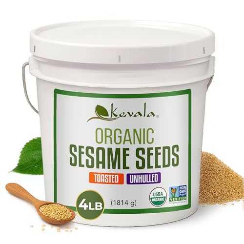 Kevala Organic Toasted Sesame Seeds (Unhulled) - Single-Origin Premium Selection