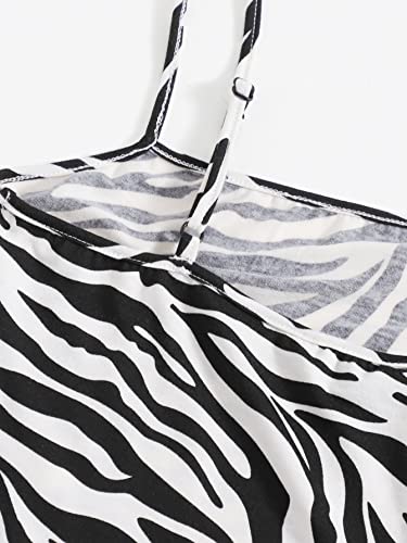 Soly Hux Women's V Neck Spaghetti Strap Mini Bodycon Dress Black White S #TOP2