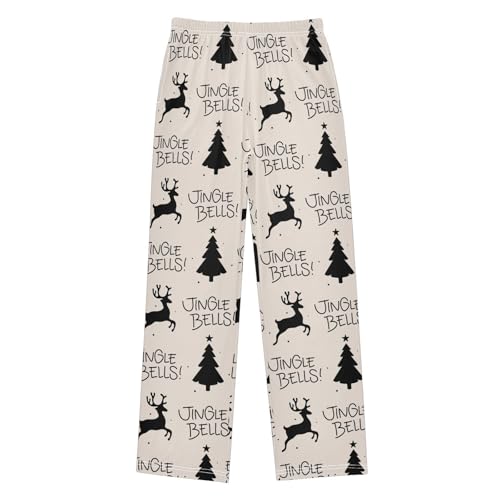 Jungle Bells Boys Long Pants Soft Trousers Elastic Waist Kids Lounge Bottoms with Pockets S-XL