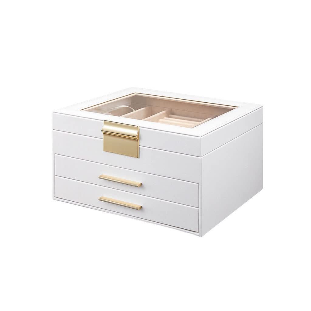 Jewelry Organizer Drawer Type Jewelry Box Large Capacity Storage Box Ring Necklace Earrings Storage Jewelry Box Girls Ladies