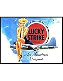 30x20cm FRANZOSICH VINTAGE METALL BLECHSCHILD 30x20cm Retro-Zigarette Werbung Lucky Strike ein amerikanisches Original