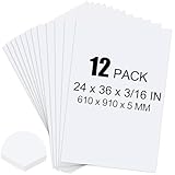 ToLanbbt 12 Pack White Foam Board, 24 x 36 x 3/16