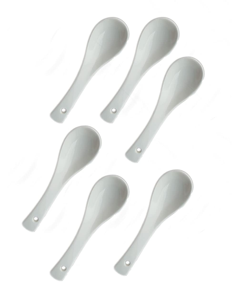 AevlonYecna ™ Porcelain Soup Spoon (13cm, White)