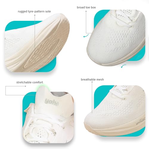 Image of YOHO ZeroHour AeroWeave Sports Shoes with Laces for Men|Running,Jogging, Athletic & Gym |Cushioned Insoles,Breathable Upper & Phylon Sole for Shock Absorption Sneakers for Man