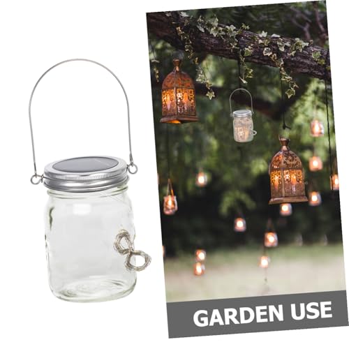 Luces solares para frascos de vidrio con tapa de acero inoxidable duradero Toddmomy 3
