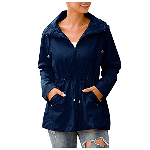 Manteau de pluie pour femme coupe-vent fini les vêtements trempés grâce à la capuche