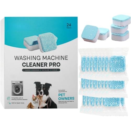 Nettoyant Machine À Laver Pastilles De Nettoyage Puissantes Pour Éliminer Odeurs, Moisissures, Bactéries Et Poils D’Animaux Compatible Avec Tous Les Lave-Linges