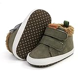 RVROVIC Baby Jungen Mädchen Anti-Rutsch-Sneakers Soft Ankle Stiefel Kleinkind erste Wanderer Neugeborenen Krippe Schuhe (6-12 Monate, 1-Grün)