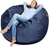 [Removable Cover] Bean Bag Chairs for Adult, Giant 4ft Memory Foam Bean Bag for Teens, Adults, Big S