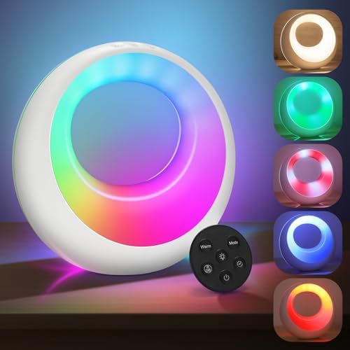 Wothfav Bedside Lamp, LED Touch Bedside Table Lamp, Remote Control