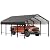JY QAQA 12 x 20 FT Heavy Duty Metal Carport Canopy with Galvanized Steel Roof, Outdoor Car Tent Metal Garage Shelter for Car, SUV, Trucks and Boats