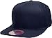 KAW-3467 NAV Classic Snapback Hat Blank Cap - Wool Blend Flat Visor Navy
