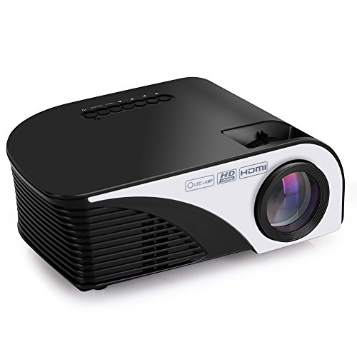 Mini LED Projektor Android Wifi Video Spiel TV Heimkino 3D Film Unterstützung 1080 P HDMI VGA USB Beamer Proyector, Black