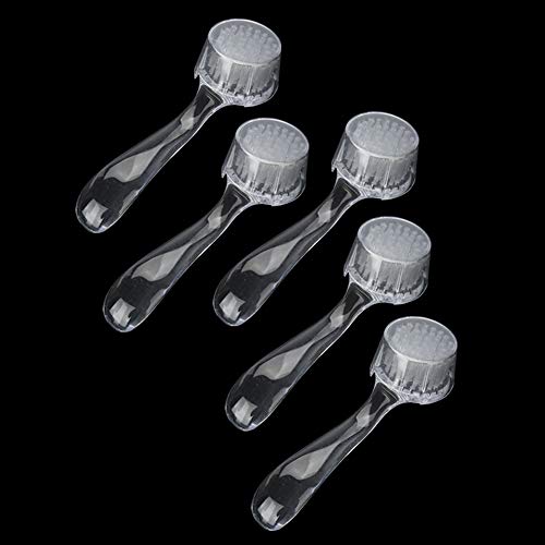 5pcs Cepillo Suave para Limpieza del Polvo de Uñas, Pinceles para Manicura Polvo de Uñas(Blanco)