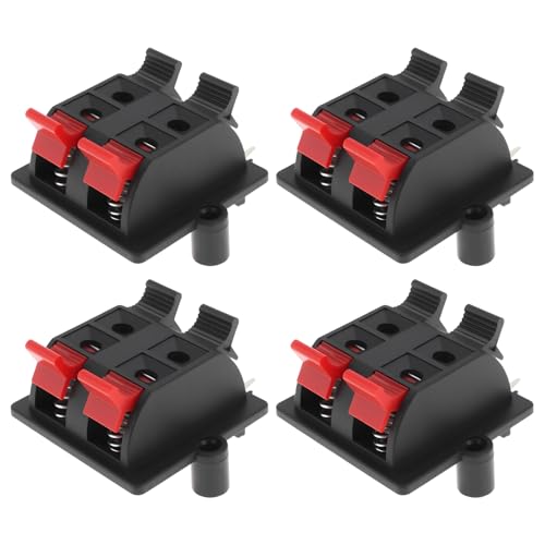 Create idea 4x 4 Pin E 2 Vie Con Rilascio A Pressione WP4-3 Clip Terminale Per Altoparlante Adatti Per Il Collegamento Di Cavi Per Altoparlanti