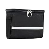 Yiju Bike Handlebar Bag with Reflective Strips Transparent Pouch Pannier, Kids Bicycle Front Basket