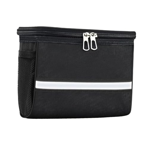 Yiju Bike Handlebar Bag with Reflective Strips Transparent Pouch Pannier, Kids Bicycle Front Basket