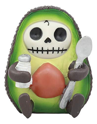 Ebros Small Furry Bones Hearty Avocado Haass Skeleton Figurine 2.75