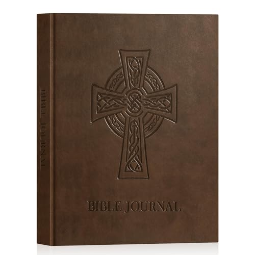 Lanpn Diario de Oración Biblia para Hombre, Cuaderno de Devocional & Biblia Estudio, 3 Meses Cristiano Bible Prayer Journal, Diario Regalos para Gratitud Reflexión Religiosa Inspira, Marrón, Inglés