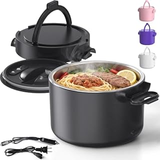 CDBEEE 33oz Electric Lunch Box, 100W Portable Food Warmer Heater, 12V/24V/110V 3-in-1 Lunch Warmer Portable for Work/Office/Car/Travel, Warming Soup & Meal, Spill-Free, Men & Women's Gifts