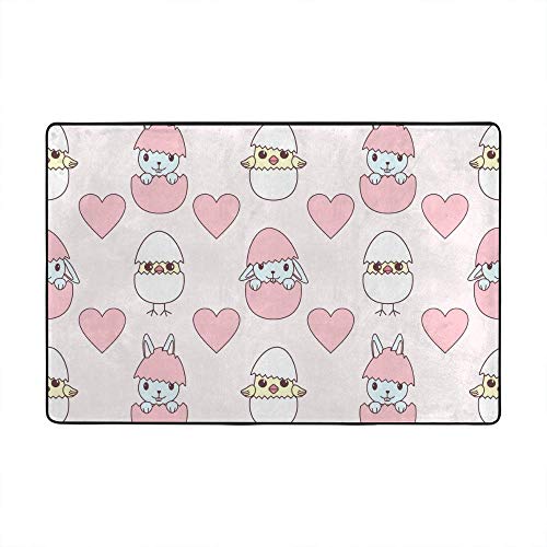 Tapis de sol bébé Pâques isolant et antidérapant en velours corail 160cm